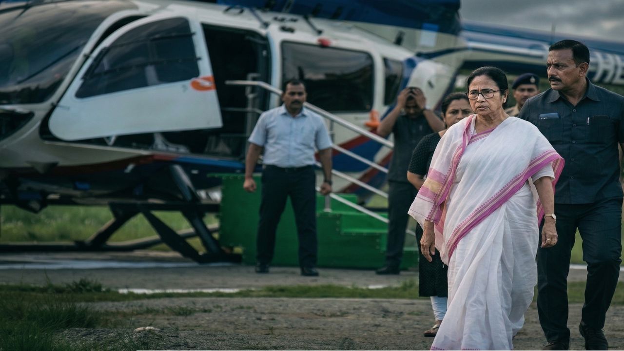 মাঝ-আকাশে ফের দুর্যোগের মুখে মুখ্যমন্ত্রীর কপ্টার, সড়কপথে সভার পথে মমতা