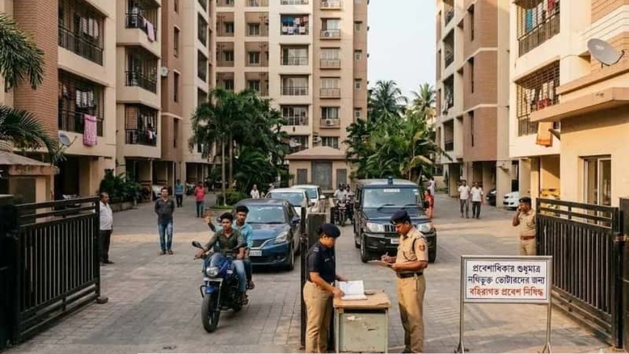 ভোট চলাকালীন বহুতল আবাসনে 'বহিরাগত' প্রবেশে কড়া নিষেধাজ্ঞা: আত্মীয়দের থাকা নিয়েও কড়াকড়ি