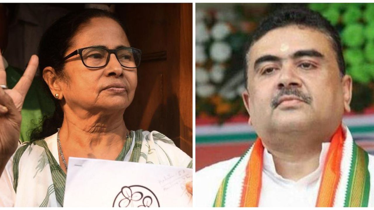 ভোটযুদ্ধের মহাযুদ্ধ: নন্দীগ্রামে দাপট শুভেন্দুর, ‘ভরকেন্দ্র’ ভবানীপুরে হাসি ফুটছে মমতার মুখে!