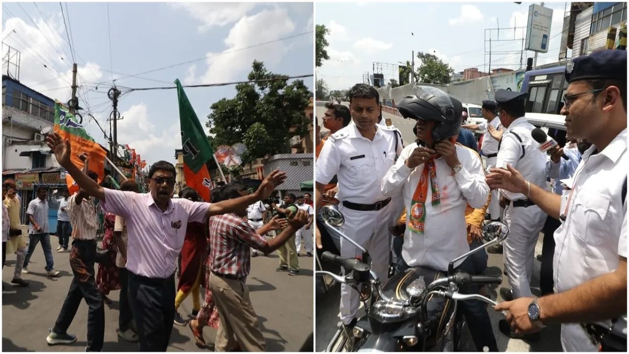 মমতার বাড়ির সামনে বিজেপির ‘জয় শ্রী রাম’ স্লোগান! চরমে উত্তেজনা
