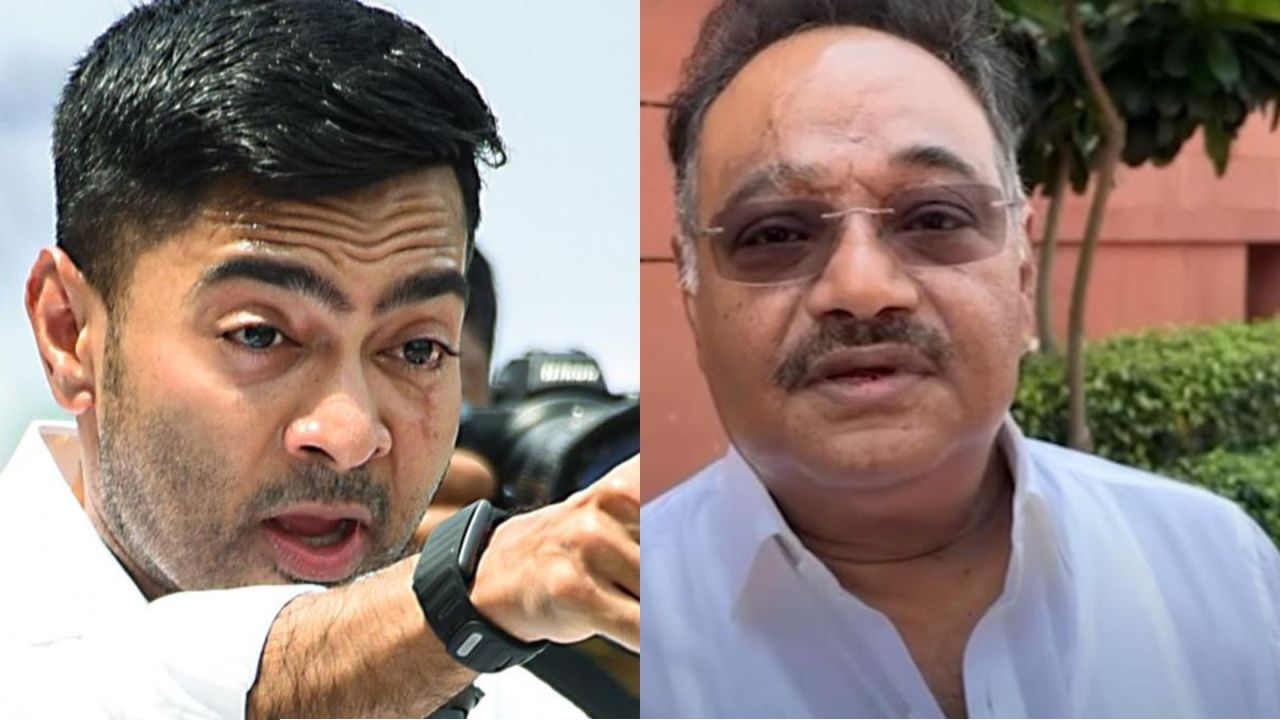 ডিজে নয়, বিজেপির জয়োল্লাসে বাজল রবীন্দ্রসঙ্গীত! অভিষেকের ‘হুঁশিয়ারি’র পাল্টা শমীকের ‘বাঙালি’ চাল