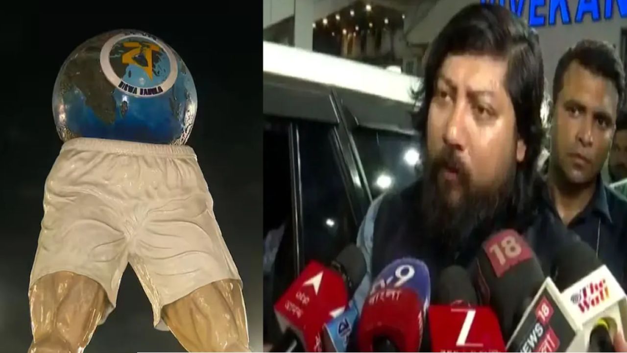 মমতার ডিজাইন করা ‘বিশ্ববাংলা’ মূর্তি এবার সরিয়ে দিচ্ছে বিজেপি সরকার! ‘বিদঘুটে, অর্থহীন’ কটাক্ষ ক্রীড়ামন্ত্রীর