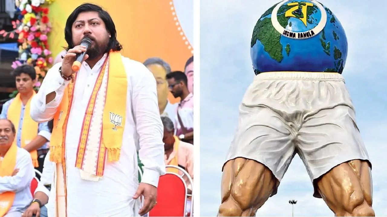 মমতার ডিজাইন করা ‘বিশ্ববাংলা’ মূর্তি এবার সরিয়ে দিচ্ছে বিজেপি সরকার! ‘বিদঘুটে, অর্থহীন’ কটাক্ষ ক্রীড়ামন্ত্রীর