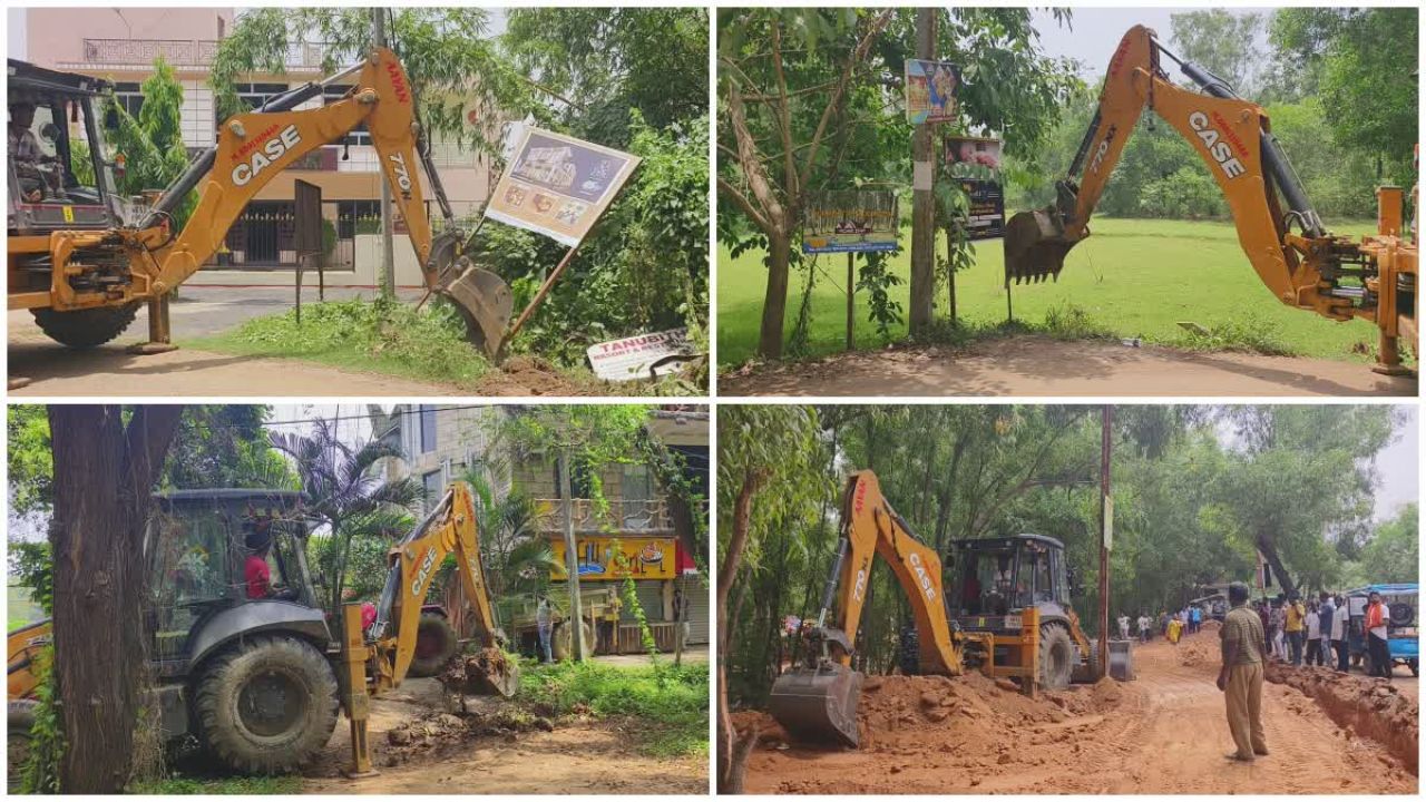 শান্তিনিকেতনে ধুন্ধুমার! সোনাঝুরি জঙ্গলে বুলডোজার, উপড়ে ফেলা হল হোটেল-রিসর্টের মস্ত বিজ্ঞাপন, কেন এই অ্যাকশন?