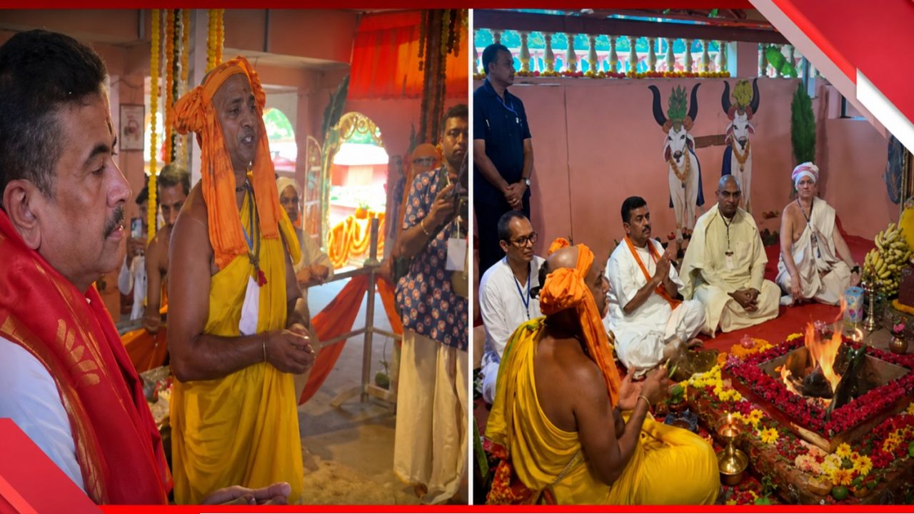 মুখ্যমন্ত্রী হয়েই মায়াপুরে শুভেন্দু! গোশালায় করলেন গো-পূজা, ইস্কনের সাধুসন্তদের সঙ্গে মেগা বৈঠক