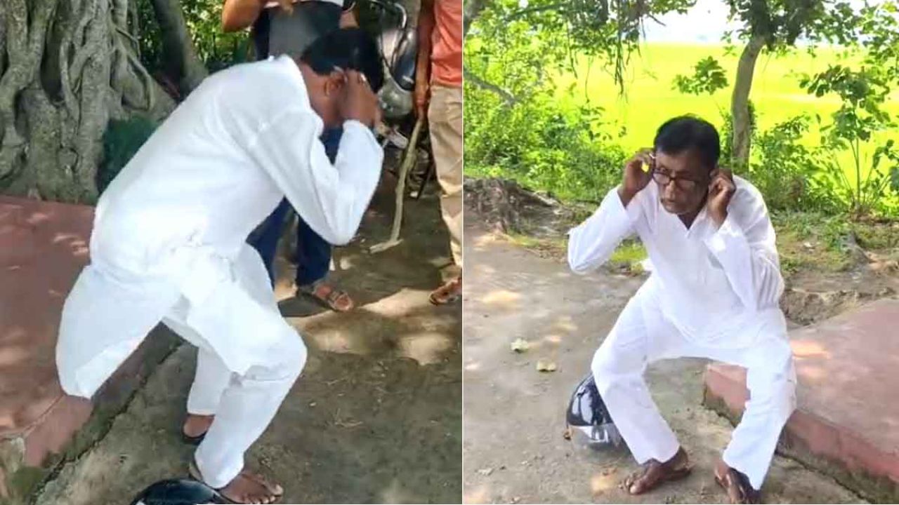 ডিম থেরাপির পর এবার ‘কান ধরে ওঠবস’! প্রকাশ্য রাস্তায় লাঠিহাতে তৃণমূলের পঞ্চায়েত প্রধানকে চরম শাস্তি জনতার
