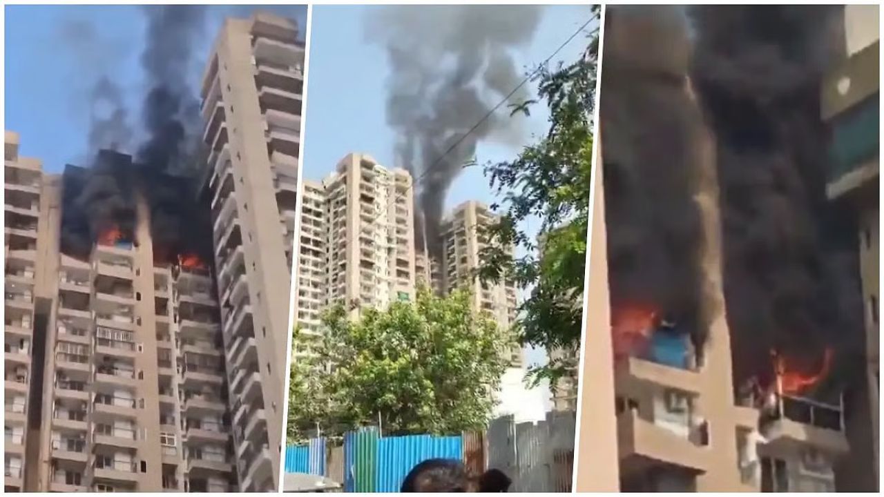 আচমকা এসিতে বিস্ফোরণ! মুহূর্তেই ভয়াবহ আগুন নয়ডার বহুতলে