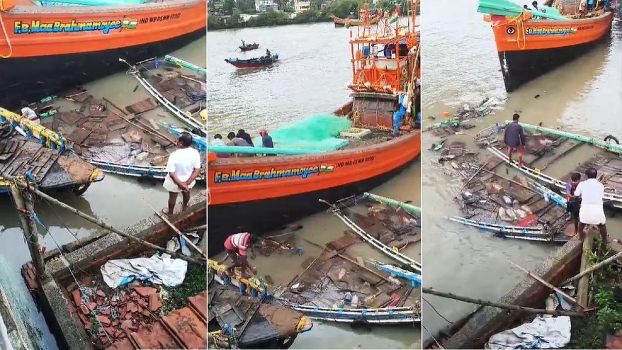 নামখানার ফেরিঘাটে ভয়াবহ দুর্ঘটনা, ট্রলারের ধাক্কায় ডুবে ৩ নৌকা; তদন্তে প্রশাসন 