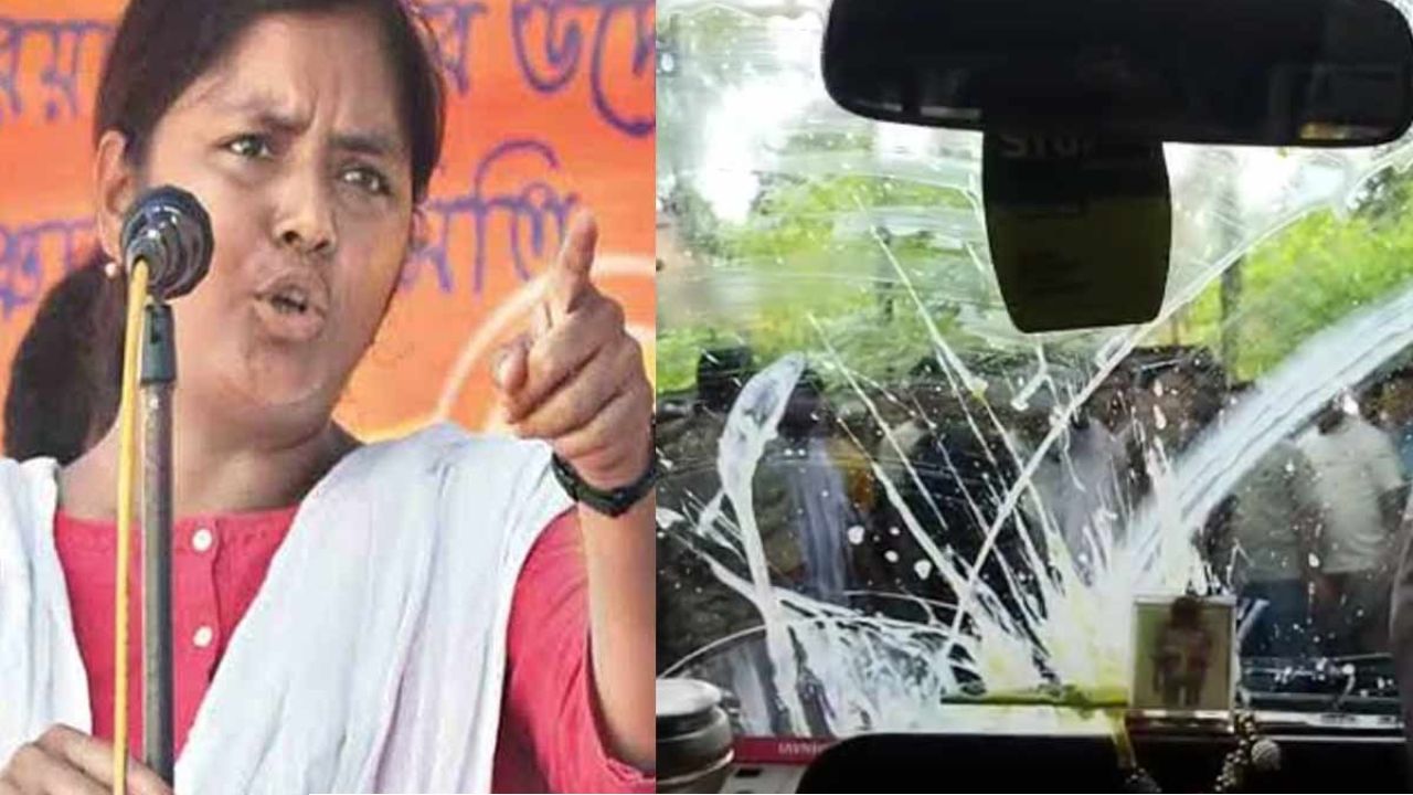  ডিমের আঘাতে থামল গাড়ি, রাস্তায় নেমে মীনাক্ষীর প্রতিবাদ! শীতলকুচি কাণ্ডে চড়ছে রাজনৈতিক পারদ 