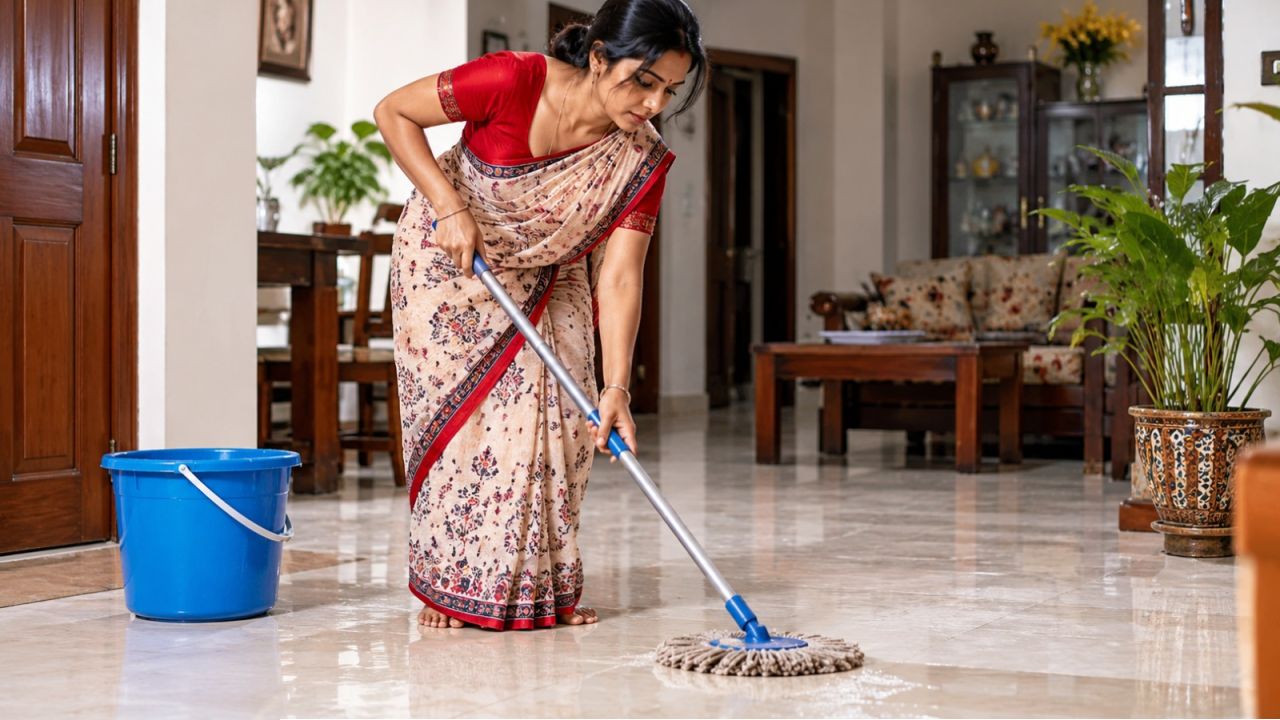  Floor Cleaning: ধুলো-ময়লা নয়, ঘরের ‘নেগেটিভিটি’ নিয়েও চিন্তা? পুজোর আগে মেনে চলুন এই নিয়মগুলি  