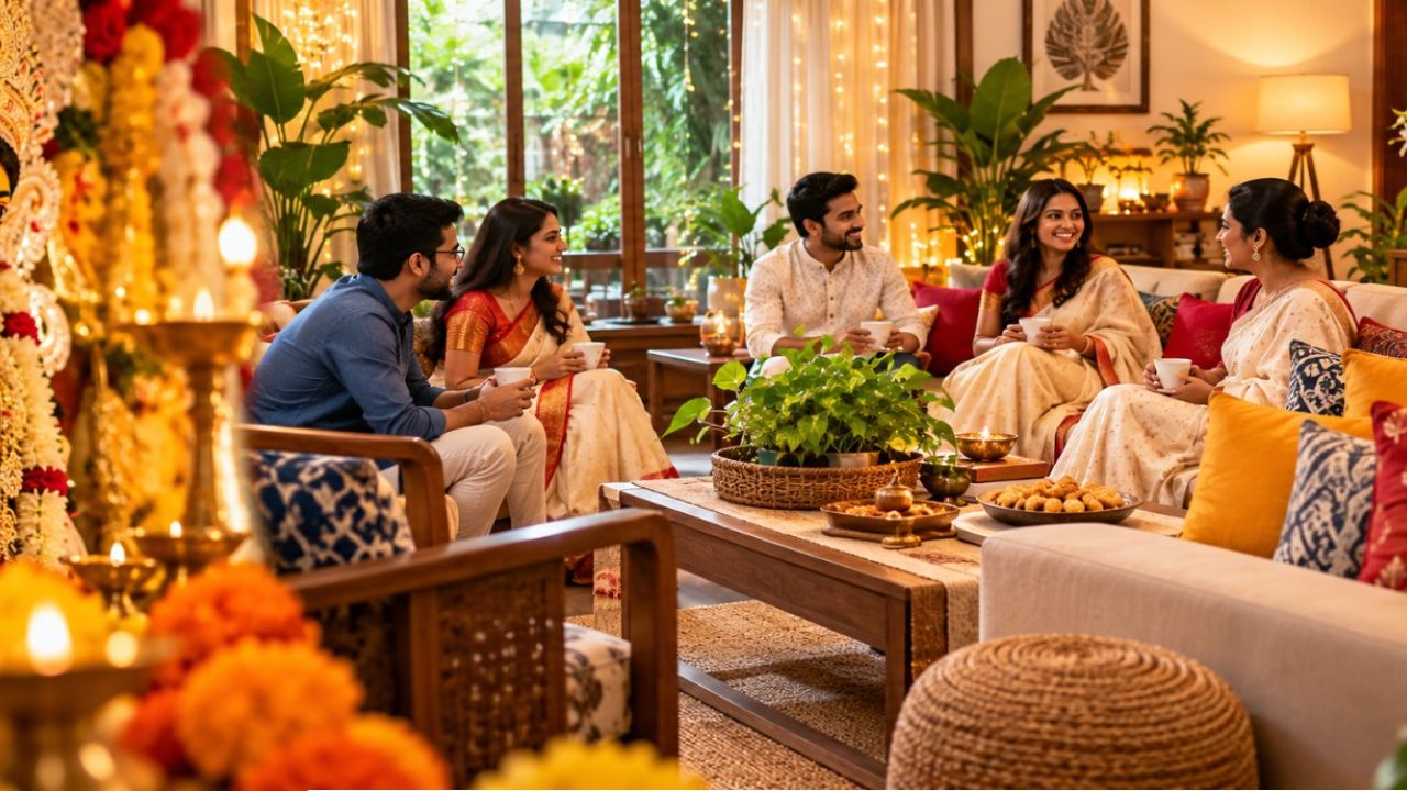 Home Decor: পুজোয় বাড়িতে অতিথির ভিড়? খরচ না বাড়িয়েই বসার ঘরে এই কৌশলে আনুন দারুণ বদল