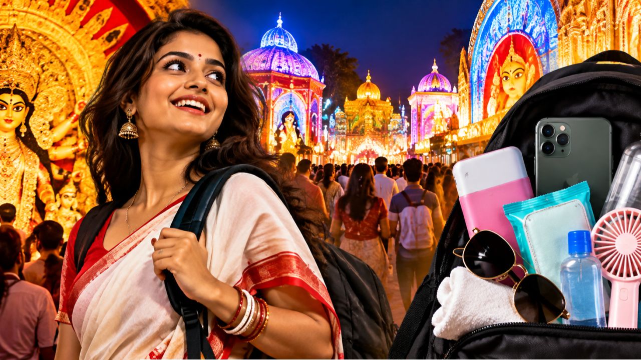 Durga Puja 2026: ঠাকুর দেখতে বেরিয়ে বিপদে পড়বেন না তো? ব্যাগে রাখুন এই ৬ জরুরি জিনিস