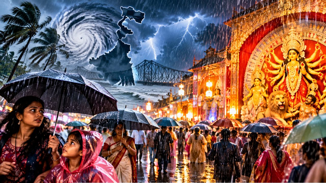 Pujo Weather:  বর্ষা বিদায়ের পরেও বৃষ্টির ভ্রুকুটি! পুজোর আনন্দে ফের বাধা, কত দিন চলবে দুর্যোগ? 