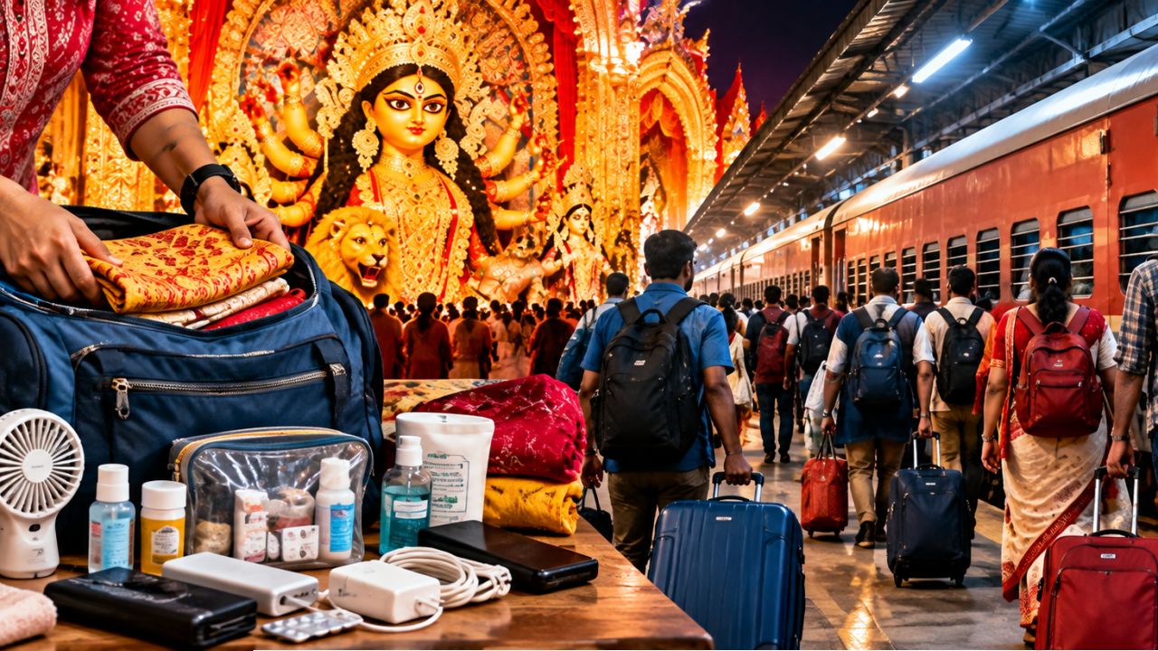 Durga Puja 2026: ষষ্ঠীর রাতেই ট্রেন? শেষ মুহূর্তে ব্যাগ গোছানোর আগে দেখে নিন, কোন কোন জিনিস সঙ্গে রাখা জরুরি