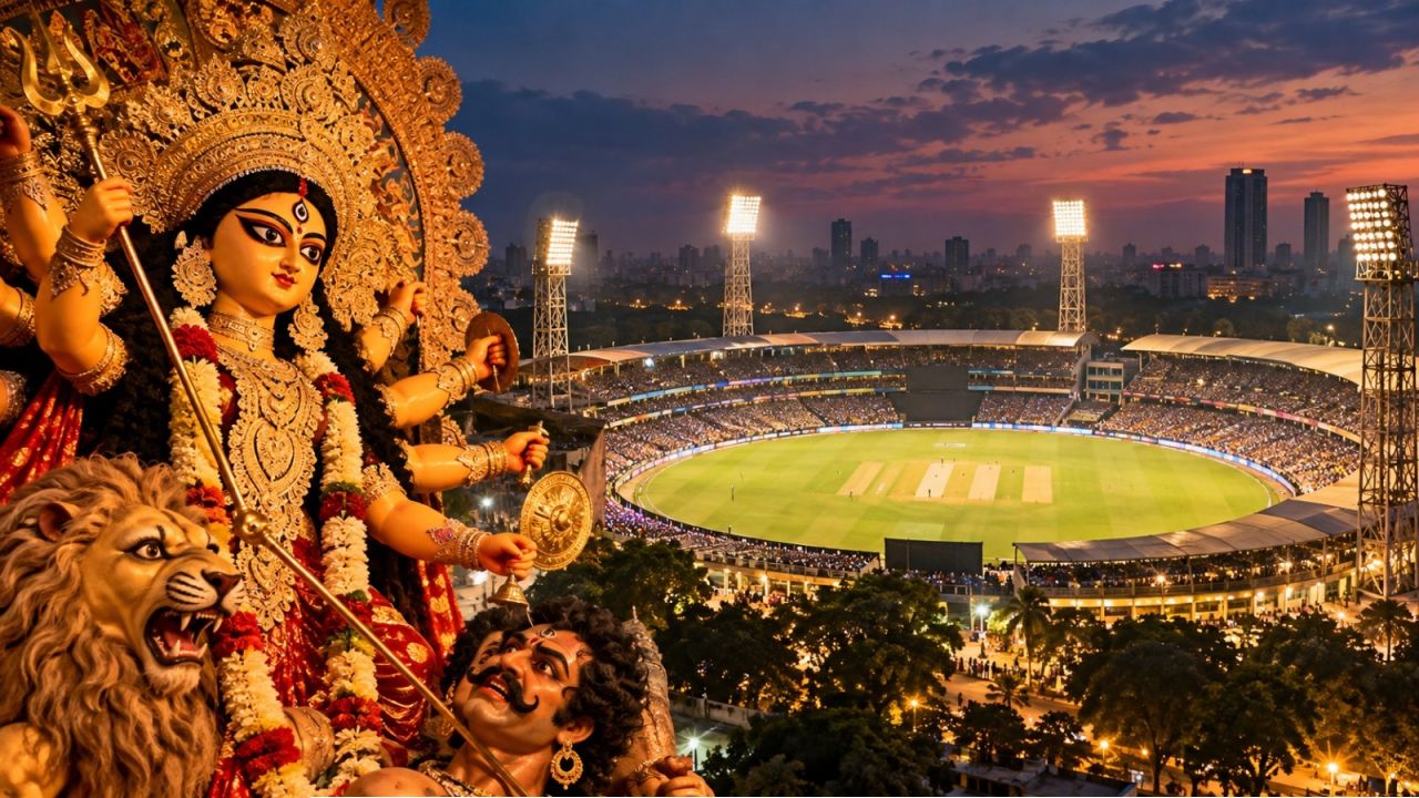  Durga Puja2026: “৩০০০ ড্রোনে আকাশে ফুটে উঠবেন মা!” ইডেনে অভূতপূর্ব আলোকময় রূপ, তর্পণে চণ্ডীপাঠ ও মেগা বিজয়া সম্মিলনীর অভিনব ঘোষণা শুভেন্দুর!